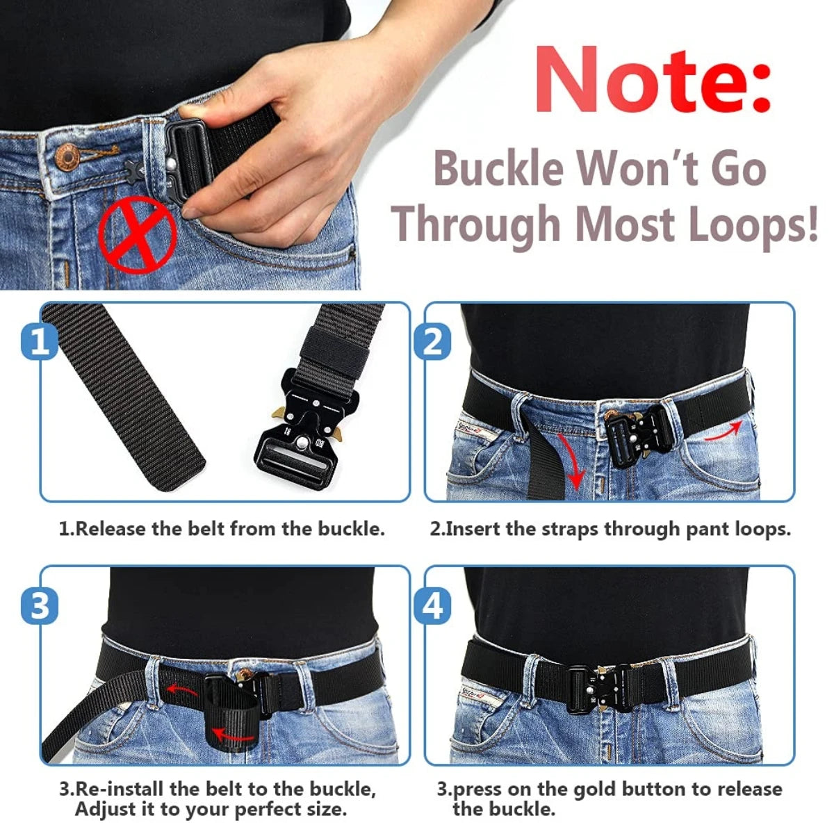 Unisex Tactical Canvas Belt