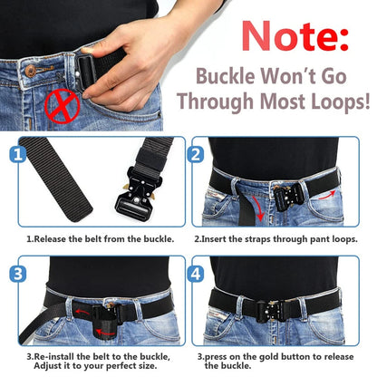 Unisex Tactical Canvas Belt