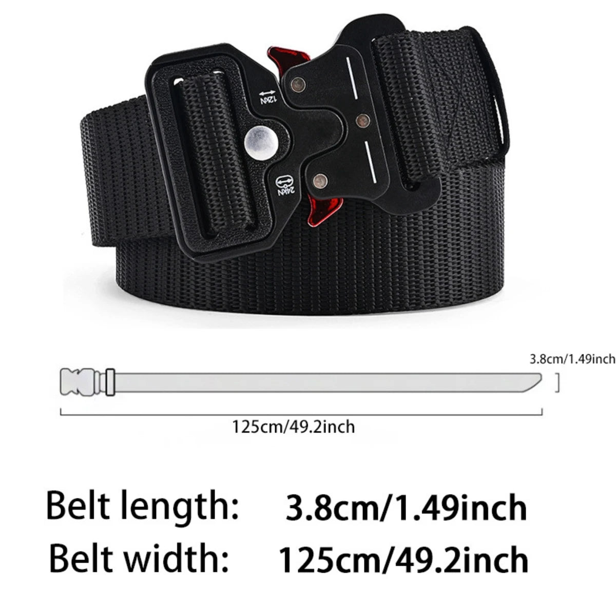 Unisex Tactical Canvas Belt