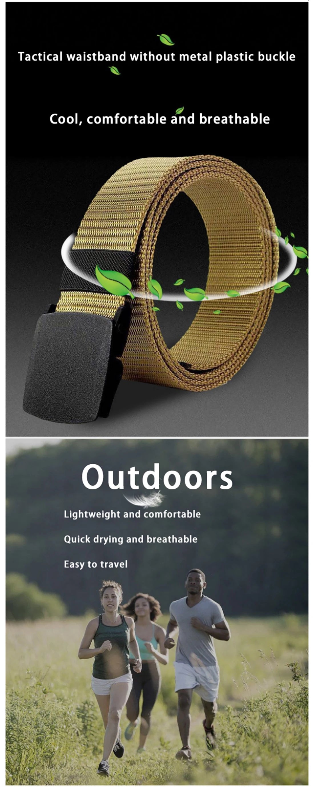 Unisex Tactical Nylon Canvas Belt